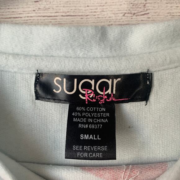 Sugar Rush Ugly Christmas Sweatshirt with Grumpy Cat in Santa Hat Size Small - Picture 10 of 14